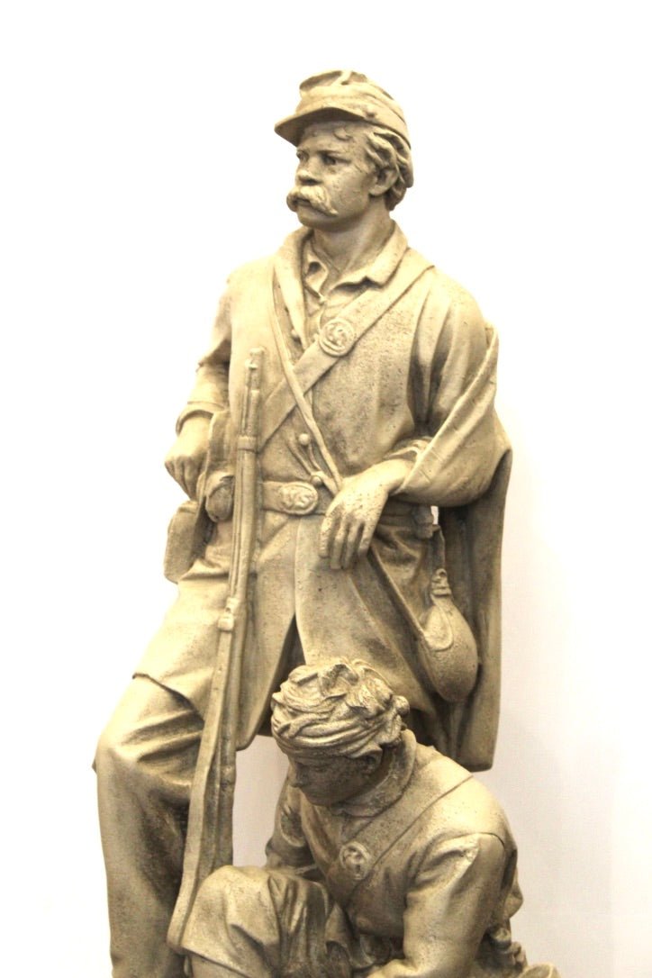 "Wounded to the Rear. One More Shot" Civil War Plaster Sculpture by John Rogers - The Great Republic