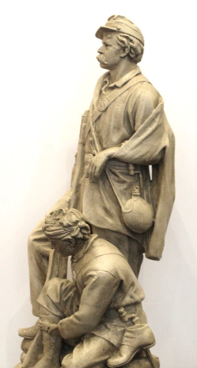 "Wounded to the Rear. One More Shot" Civil War Plaster Sculpture by John Rogers - The Great Republic