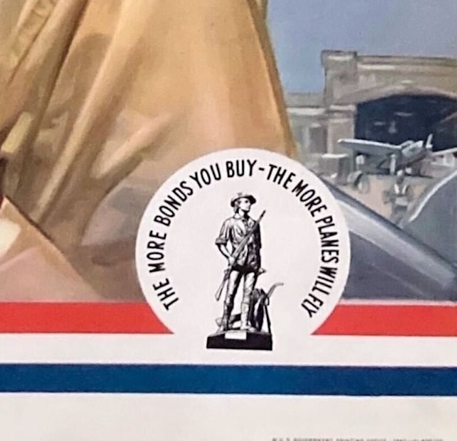 "You Buy 'Em, We'll Fly 'Em!" Vintage WWII Defense Bonds Poster by Wilkinsons, 1942 - The Great Republic