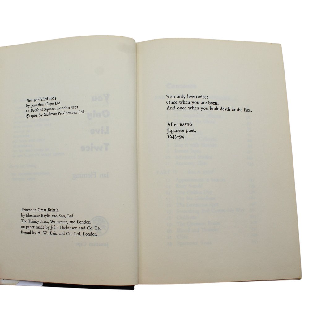 You Only Live Twice by Ian Fleming, First Edition, in Original Dust Jacket, 1964 - The Great Republic