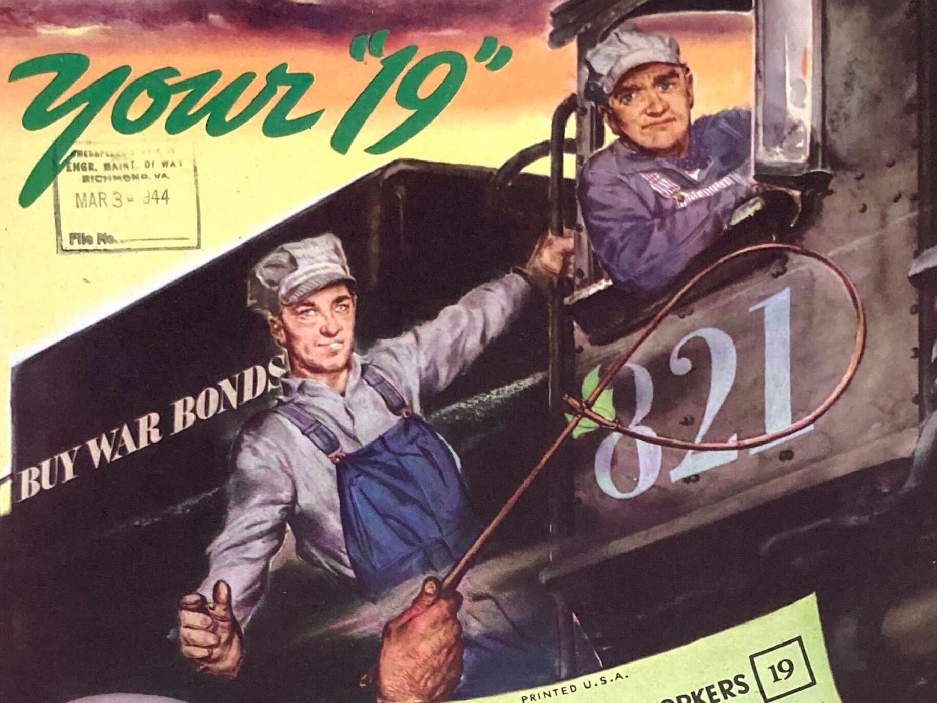 "Your '19'" Vintage WWII U.S. Treasury Poster, 1944 - The Great Republic