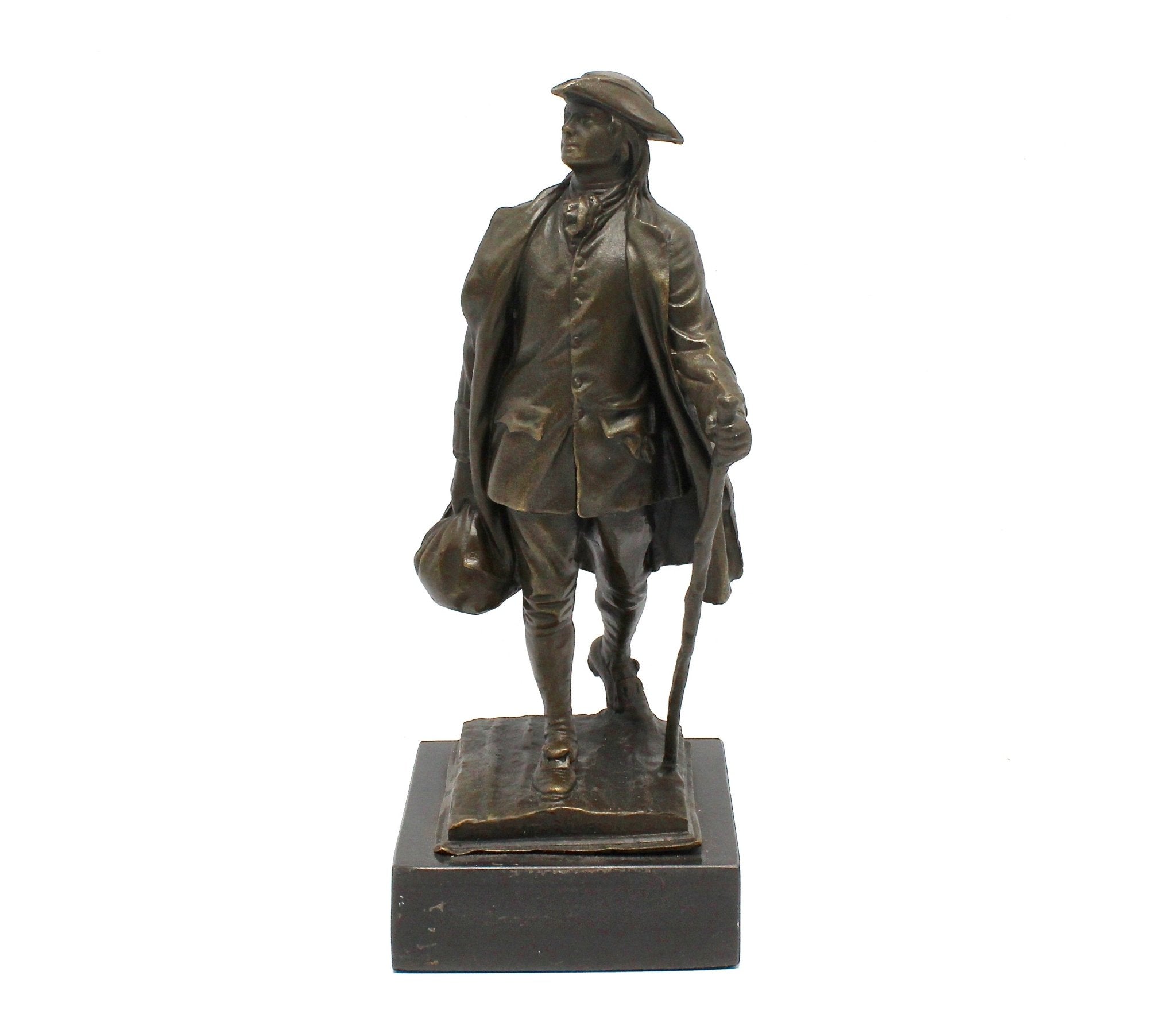 "Youthful Franklin" Bronze Statue of Young Benjamin Franklin on Marble Base - The Great Republic