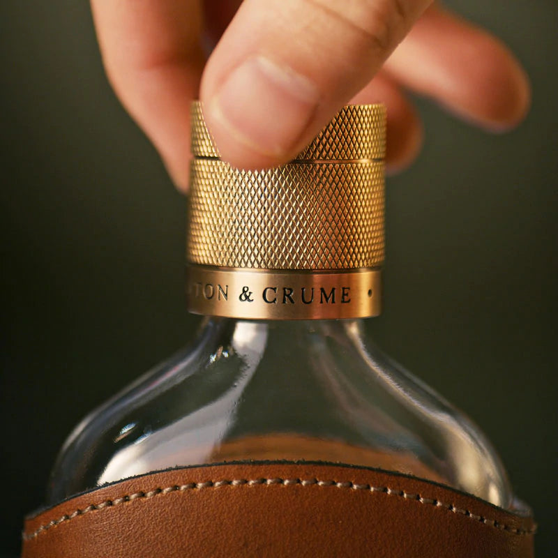 Leather Wrapped Glass Flasks