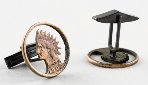 Indian Penny Cufflinks by Stacey Lee Webber - The Great Republic