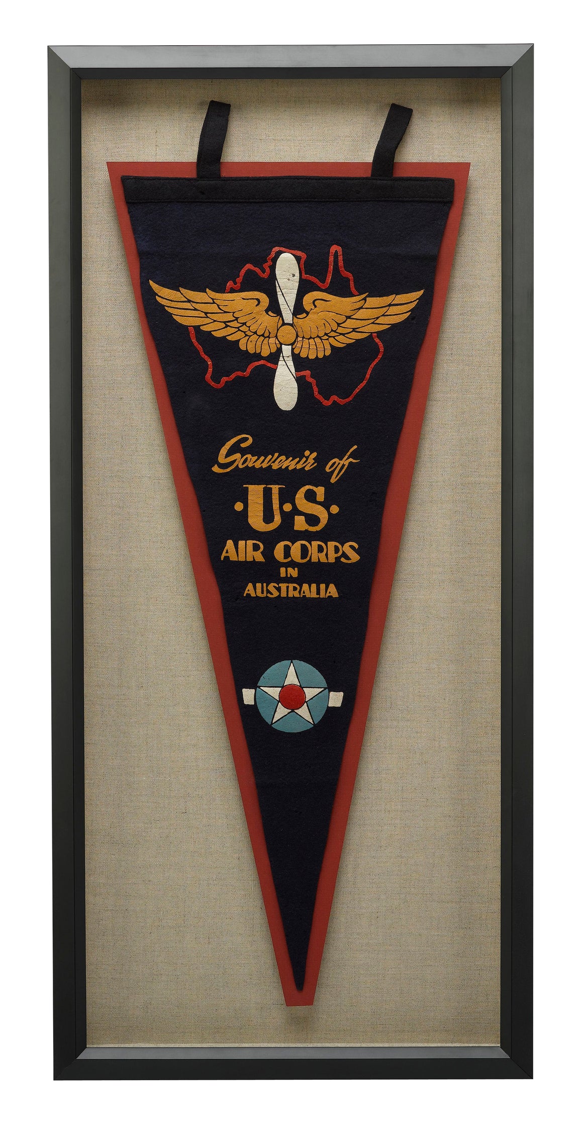 WWII US Air Corps in Australia Military Pennant