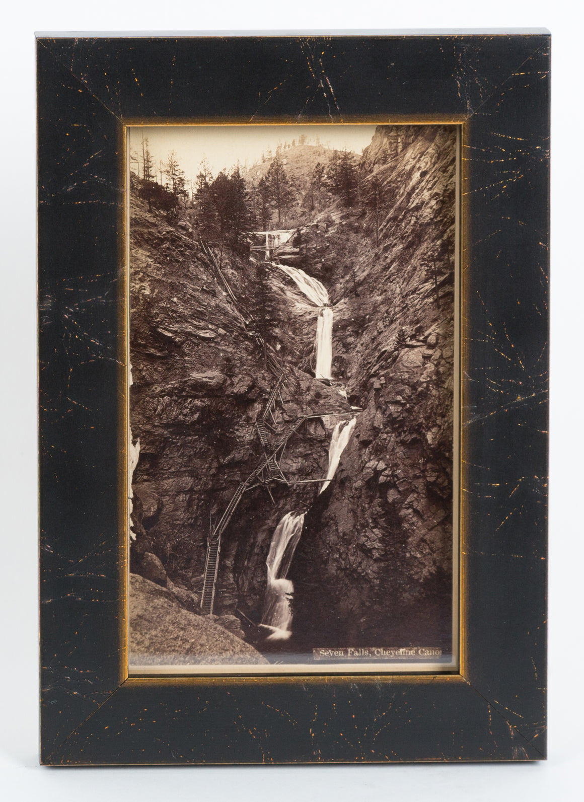 Seven Falls Colorado Springs Photographic Postcard, Circa 1880