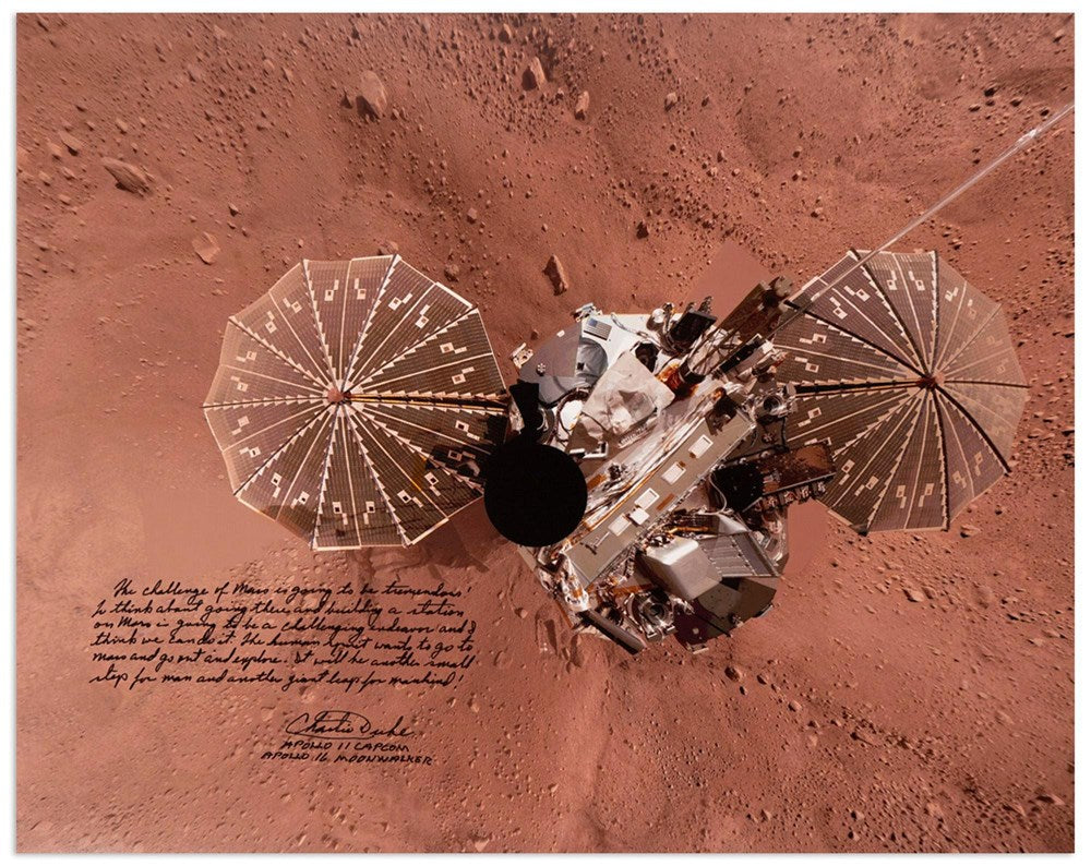 Charlie Duke Signed Photograph of the Phoenix Lander on Mars