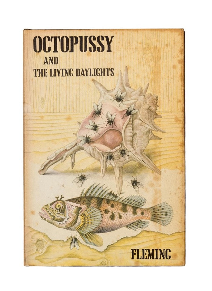 Octopussy and the Living Daylights by Ian Fleming, First Edition, First Impression in Original Dust Jacket, Signed by Actress Maud Adams,  1966