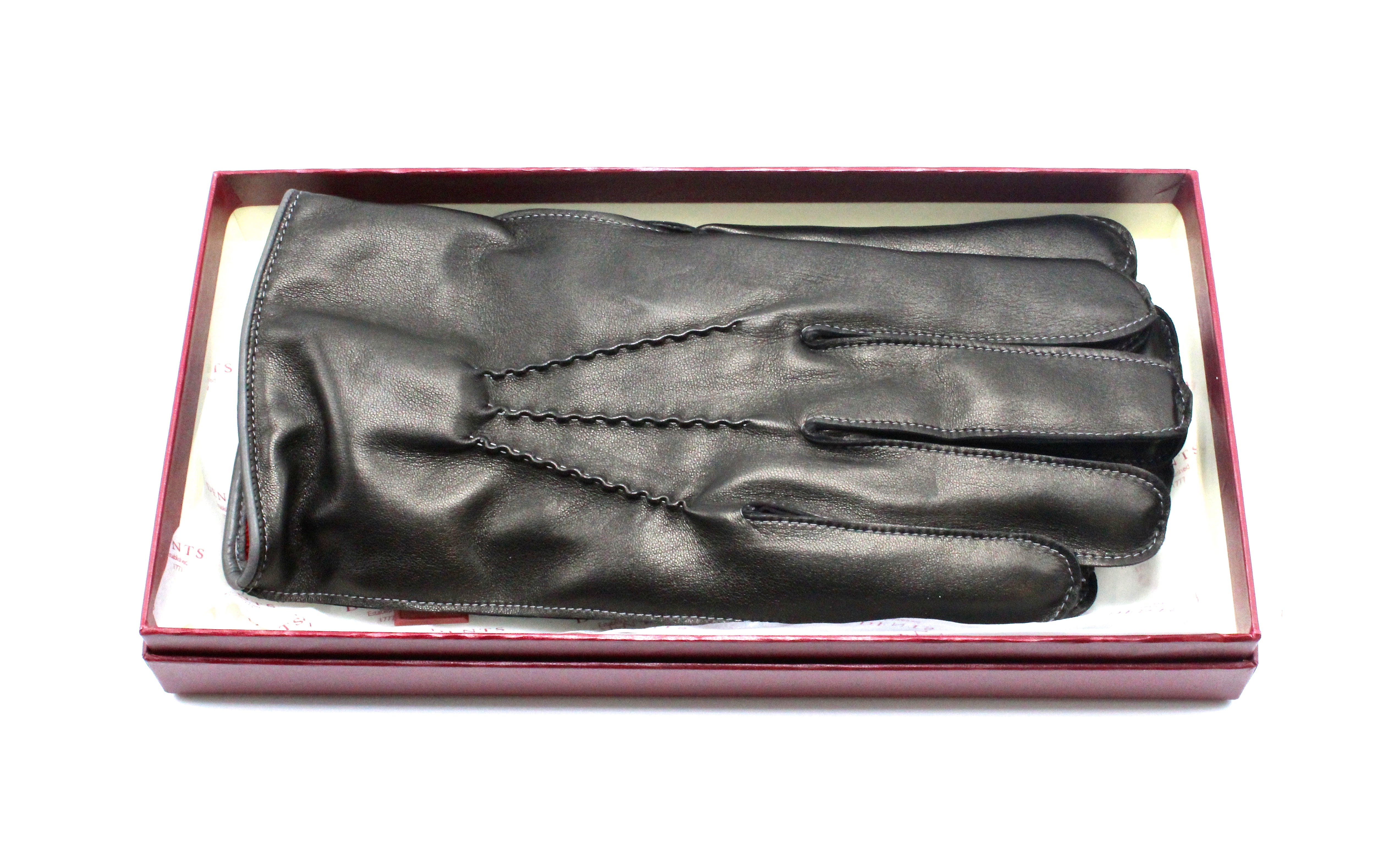 Dents Leather Cashmere-Lined Gloves - Black - 9.5