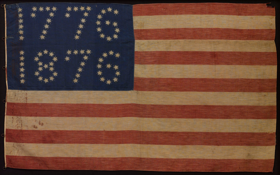 Centennial Celebration "1776-1876" American Flag Banner