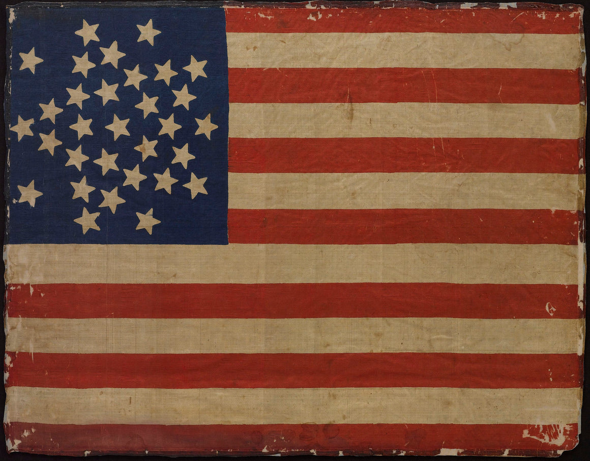 31-Star Printed American Flag, Celebrating California Statehood, Circa 1850