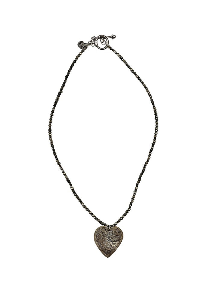 Antique Victorian Coin Heart Necklace