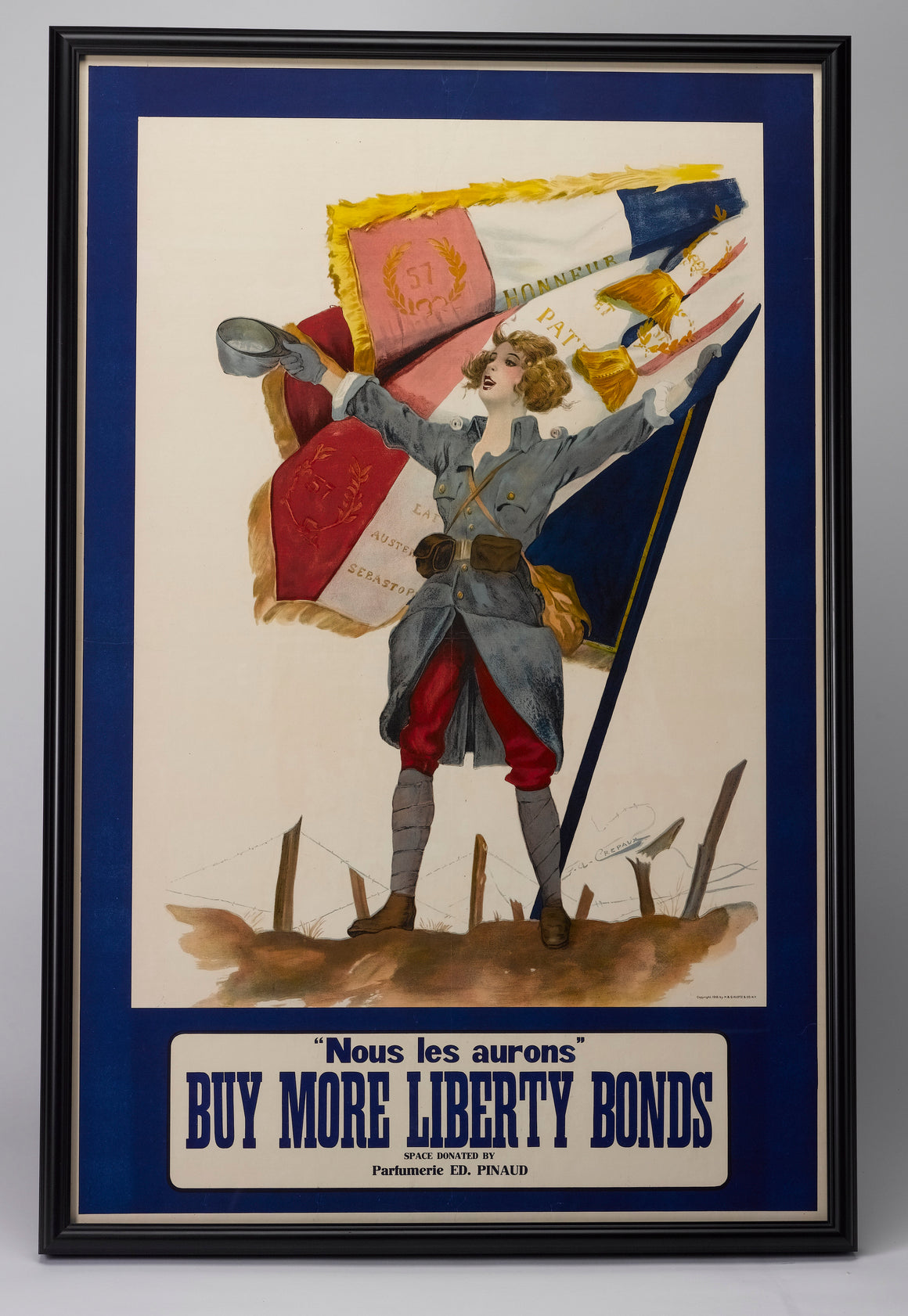 Nous Les Aurons / Buy More Liberty Bonds WWI French Poster, Circa 1918