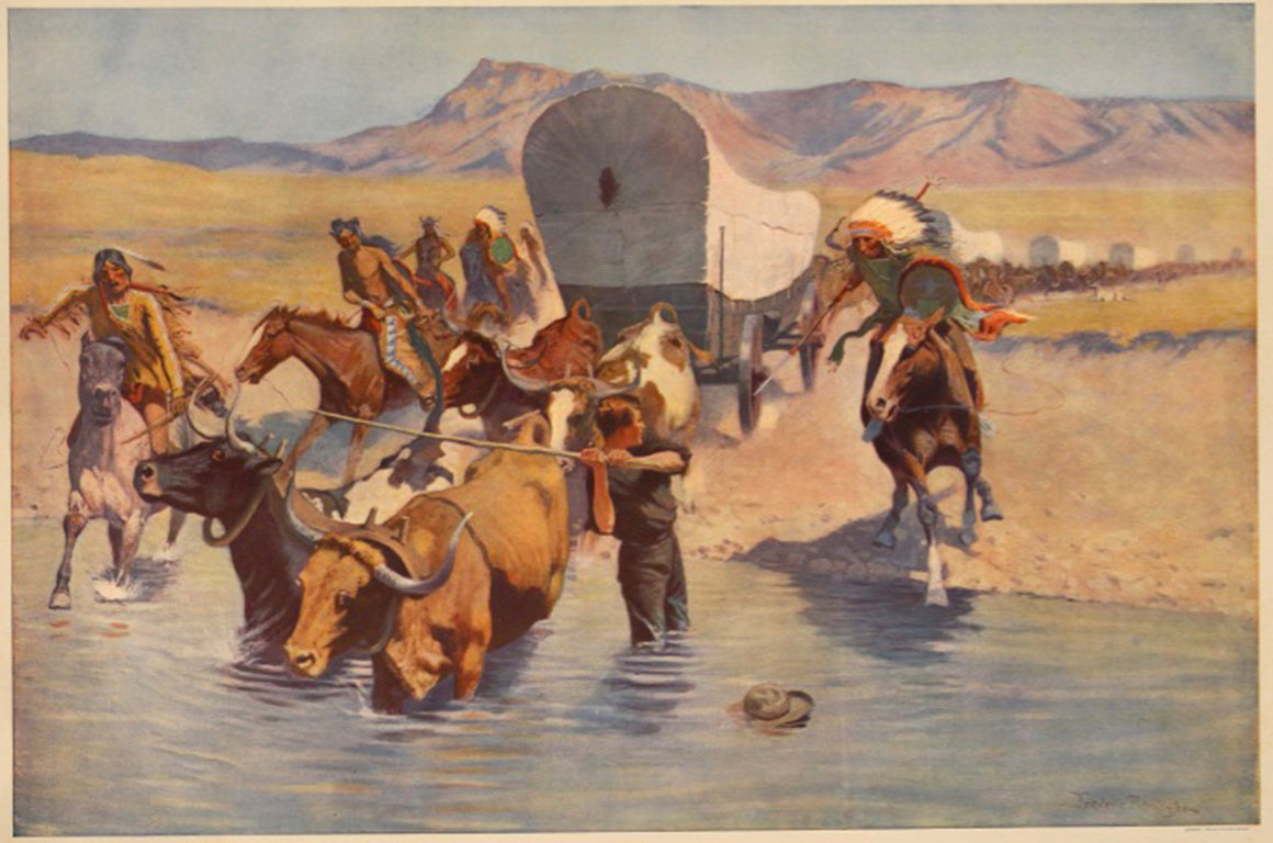 "The Emigrants" Frederic Remington Chromolithograph, Circa 1910