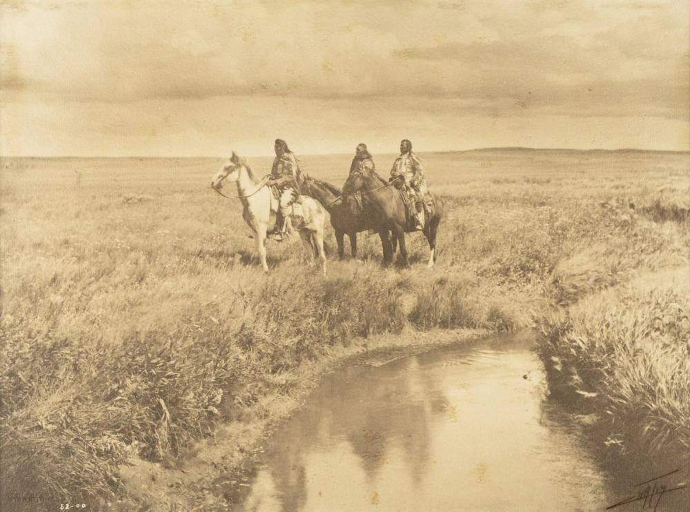 "Three Chiefs, Blackfoot, Montana" by Edward S. Curtis, Platinum Master Exhibition Print, 1900