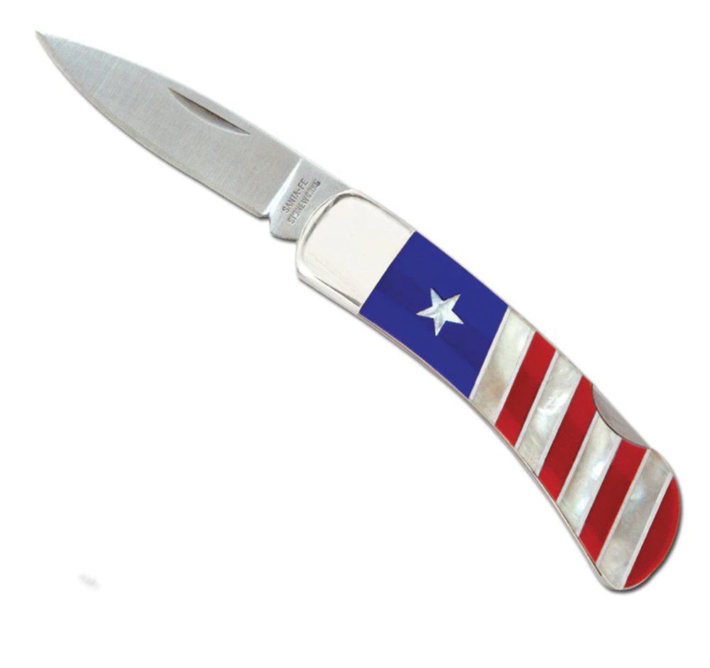 Patriotic Collection 3" Double Sided Steel Lockback Pocket Knife